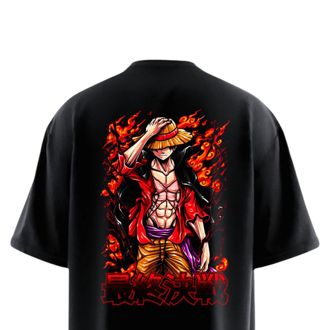 Walking Attitude Luffy Oversized T-shirt