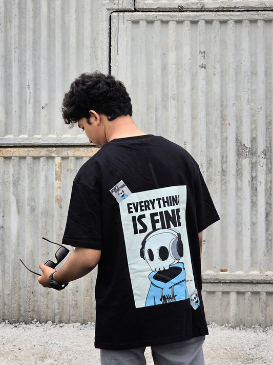 EVERYTHING IS FINE Heavy Weight Oversized T-shirt