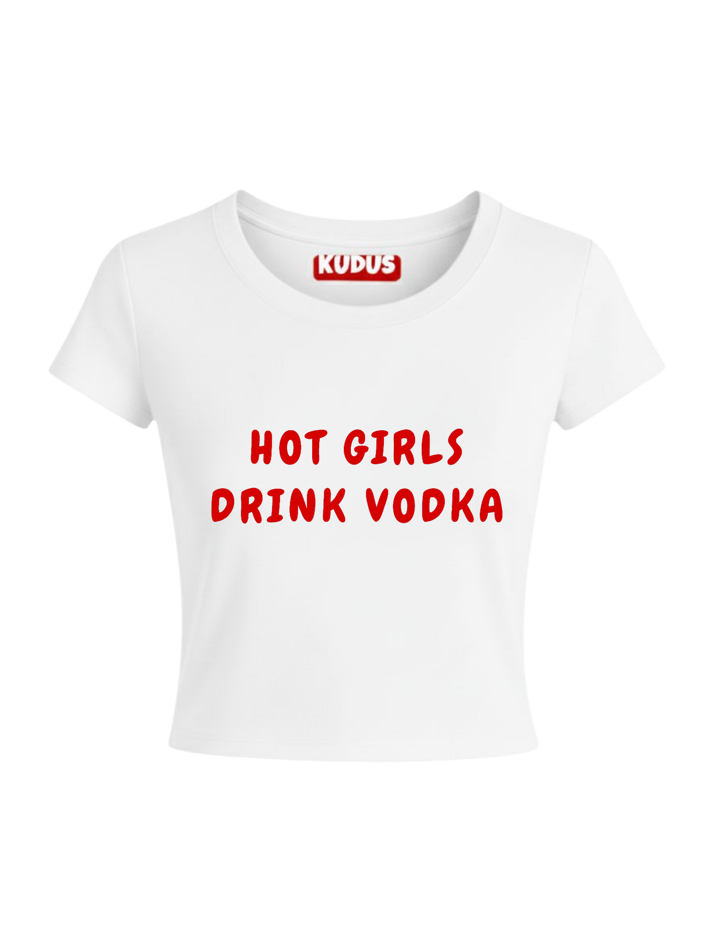 HOT GIRLS DRINK VODKA Baby Crop Top For Women