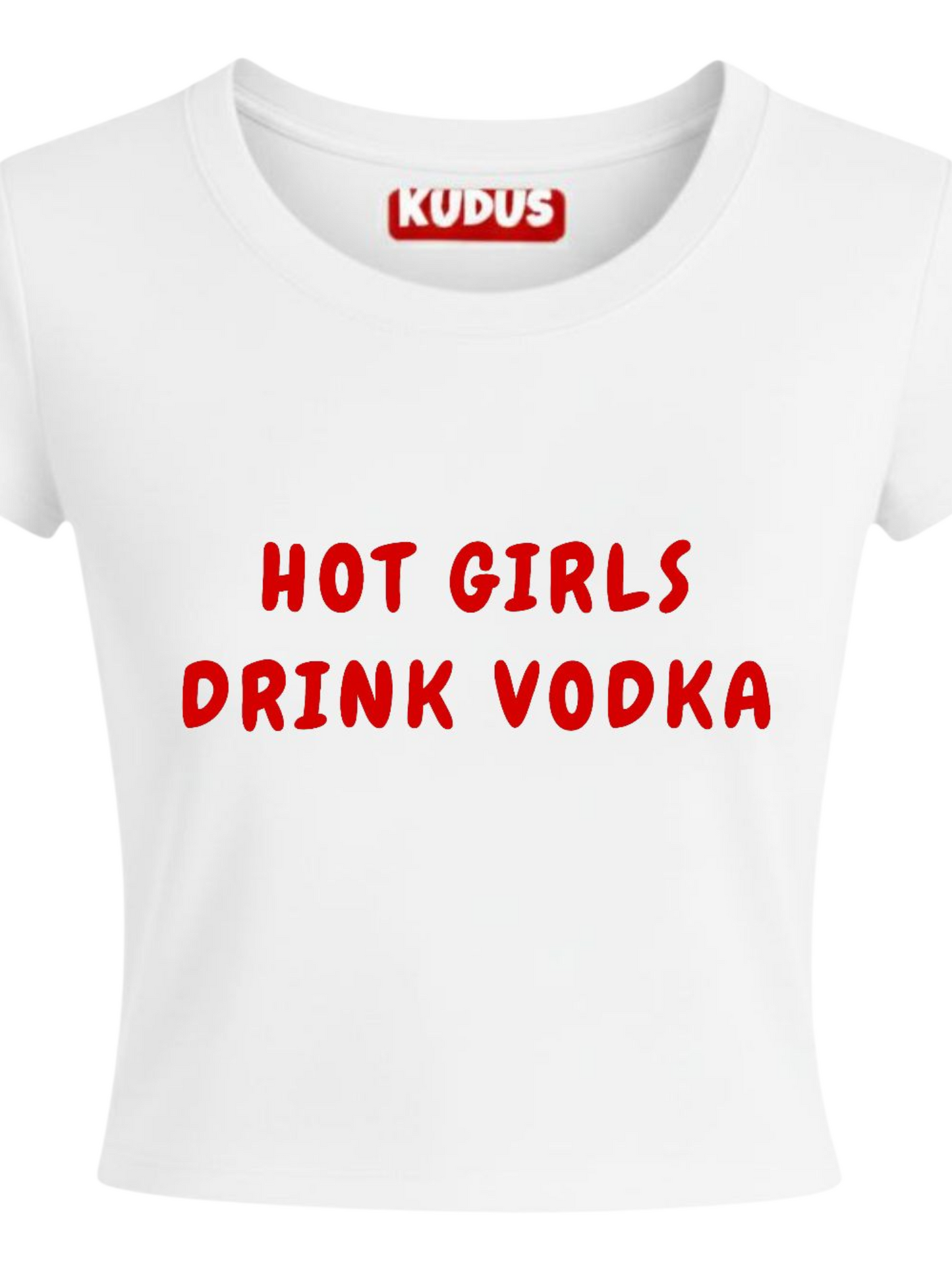 HOT GIRLS DRINK VODKA Baby Crop Top For Women