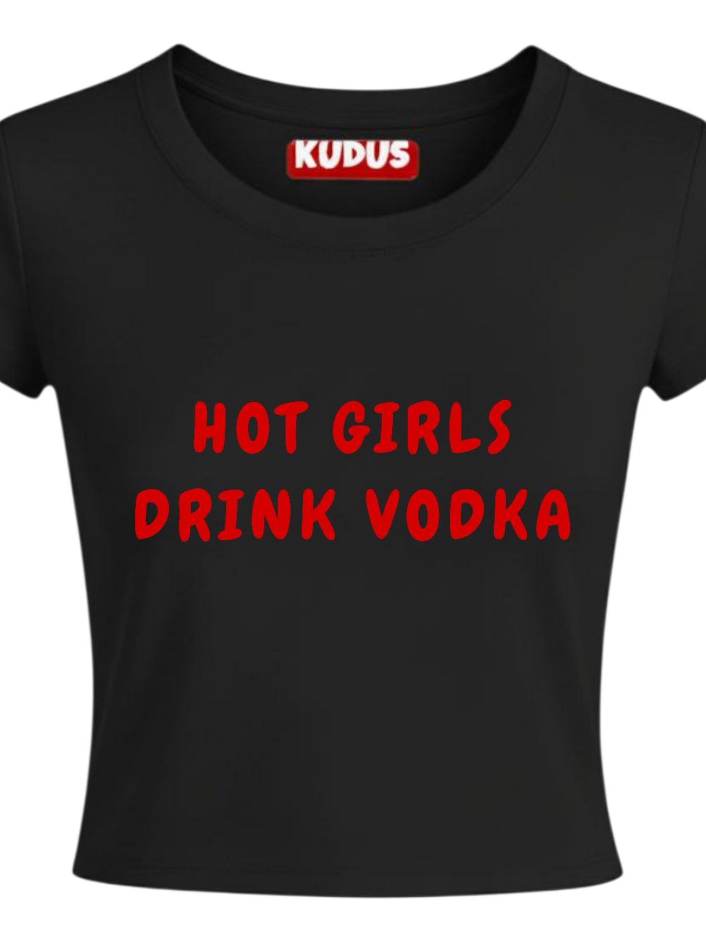 HOT GIRLS DRINK VODKA Baby Crop Top For Women