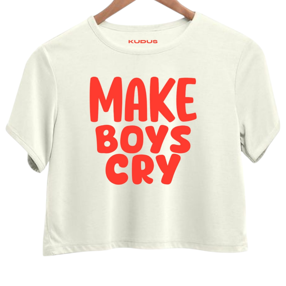 MAKE BOYS CRY Crop Top