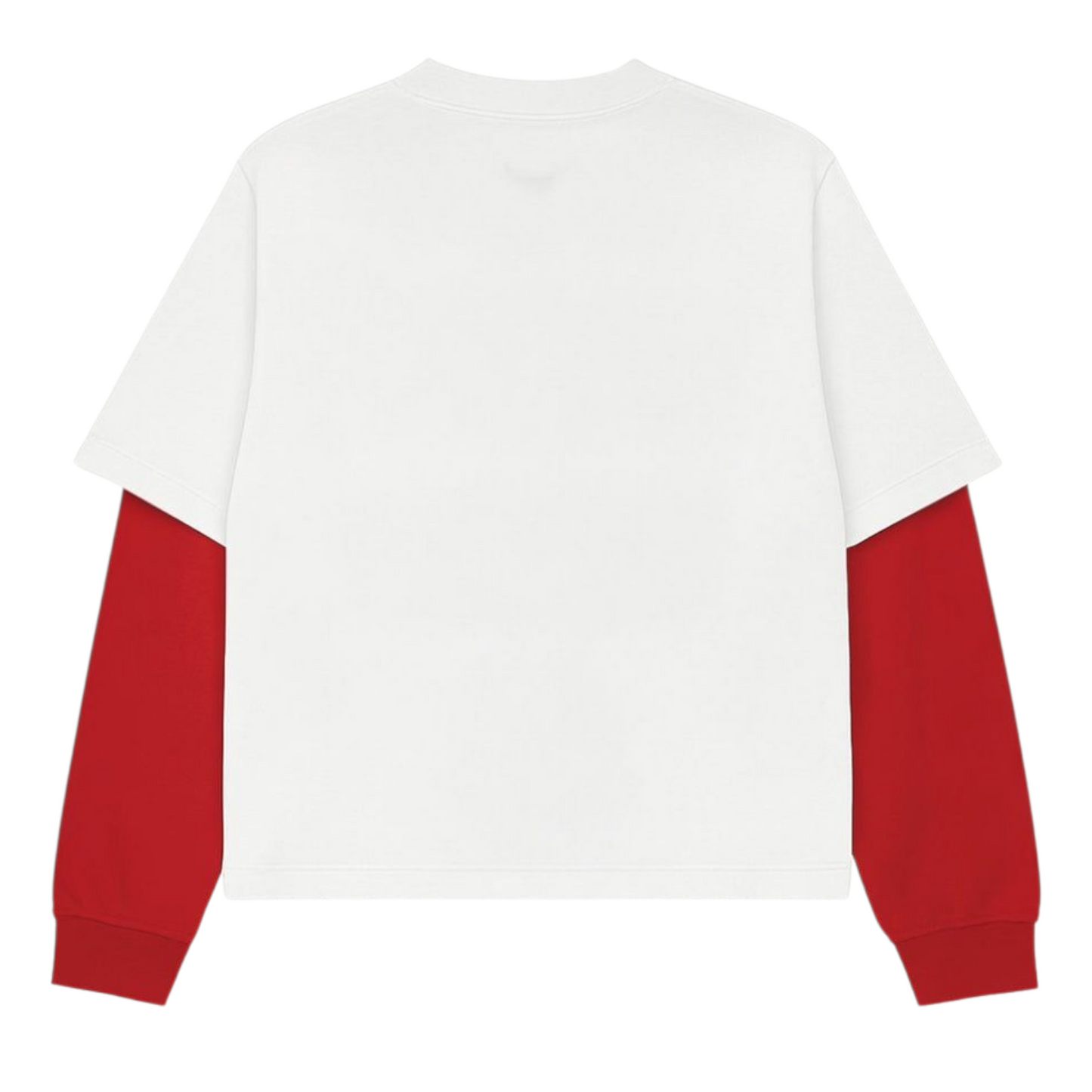 White and Red Full Sleeve Heavy Weight T-shirt