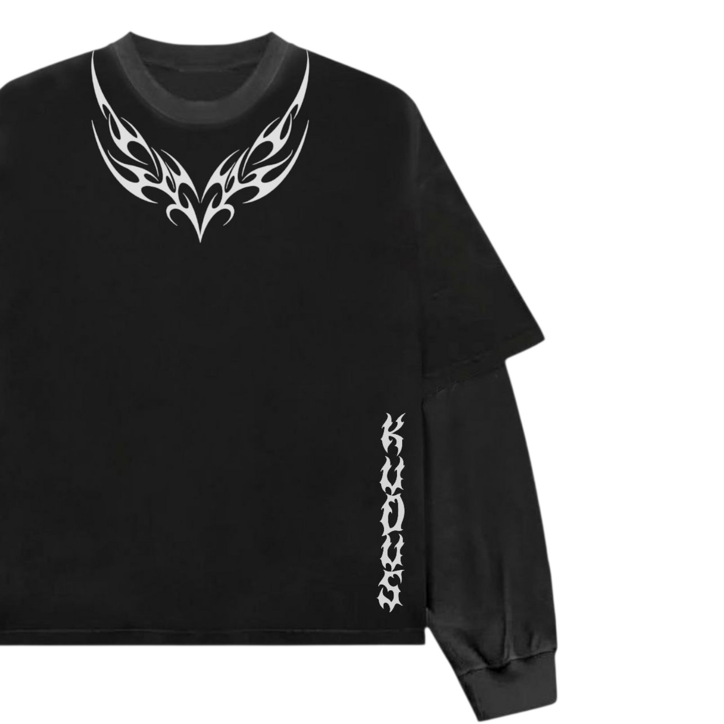 Neck Designed B&G Long Sleeve Heavy Weight T-shirt