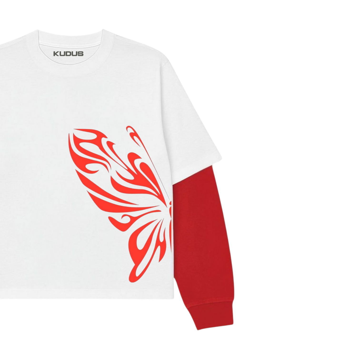 Butterfly Designed W&R Long Sleeve Heavy Weight T-shirt