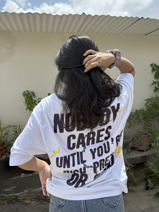 NOBODY CARES Soft  Oversized T-shirt