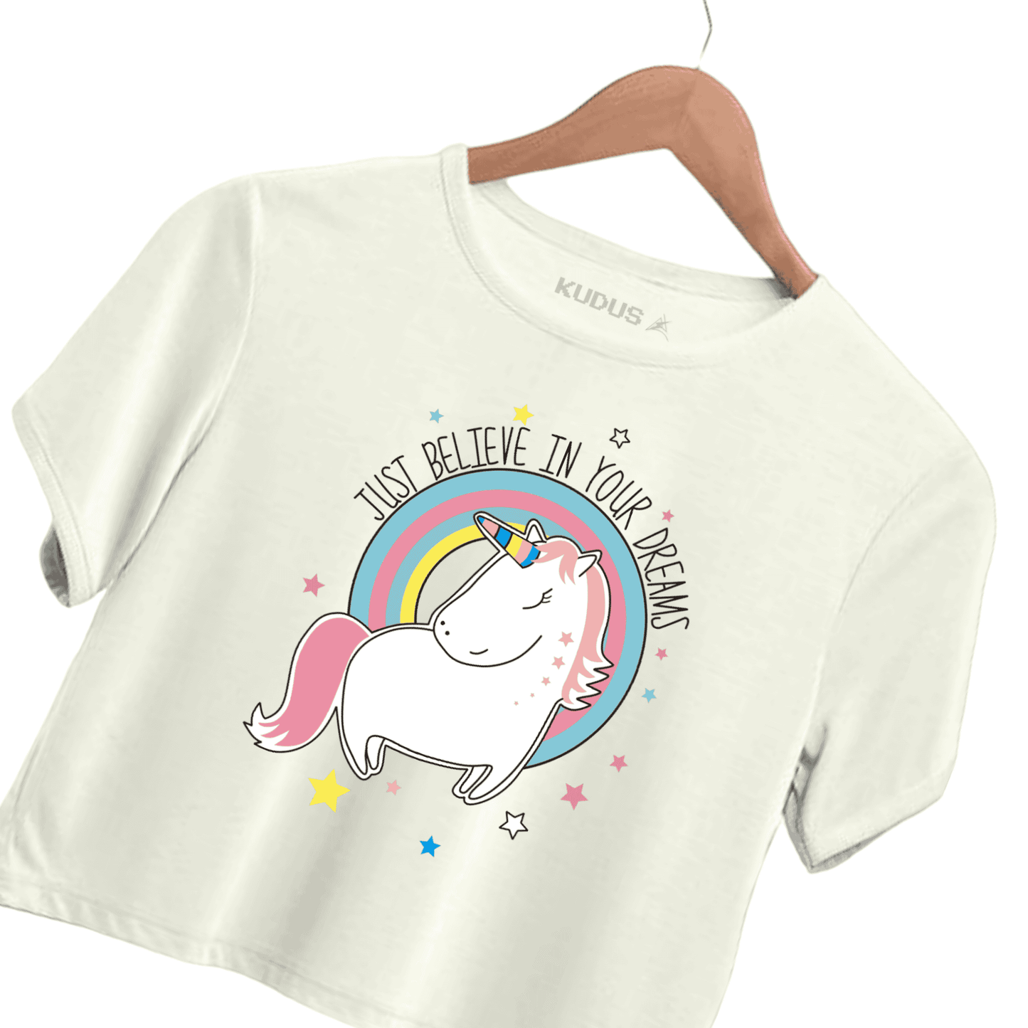 Believe White Crop Top