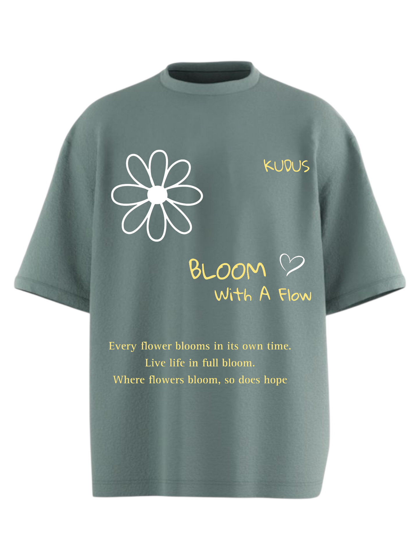 BLOOM WITH A FLOW Heavy Weight Oversized T-shirt