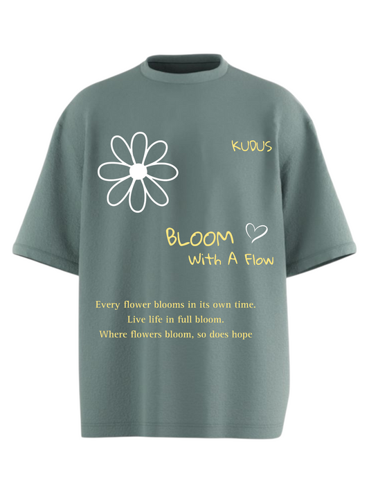 BLOOM WITH A FLOW Heavy Weight Oversized T-shirt