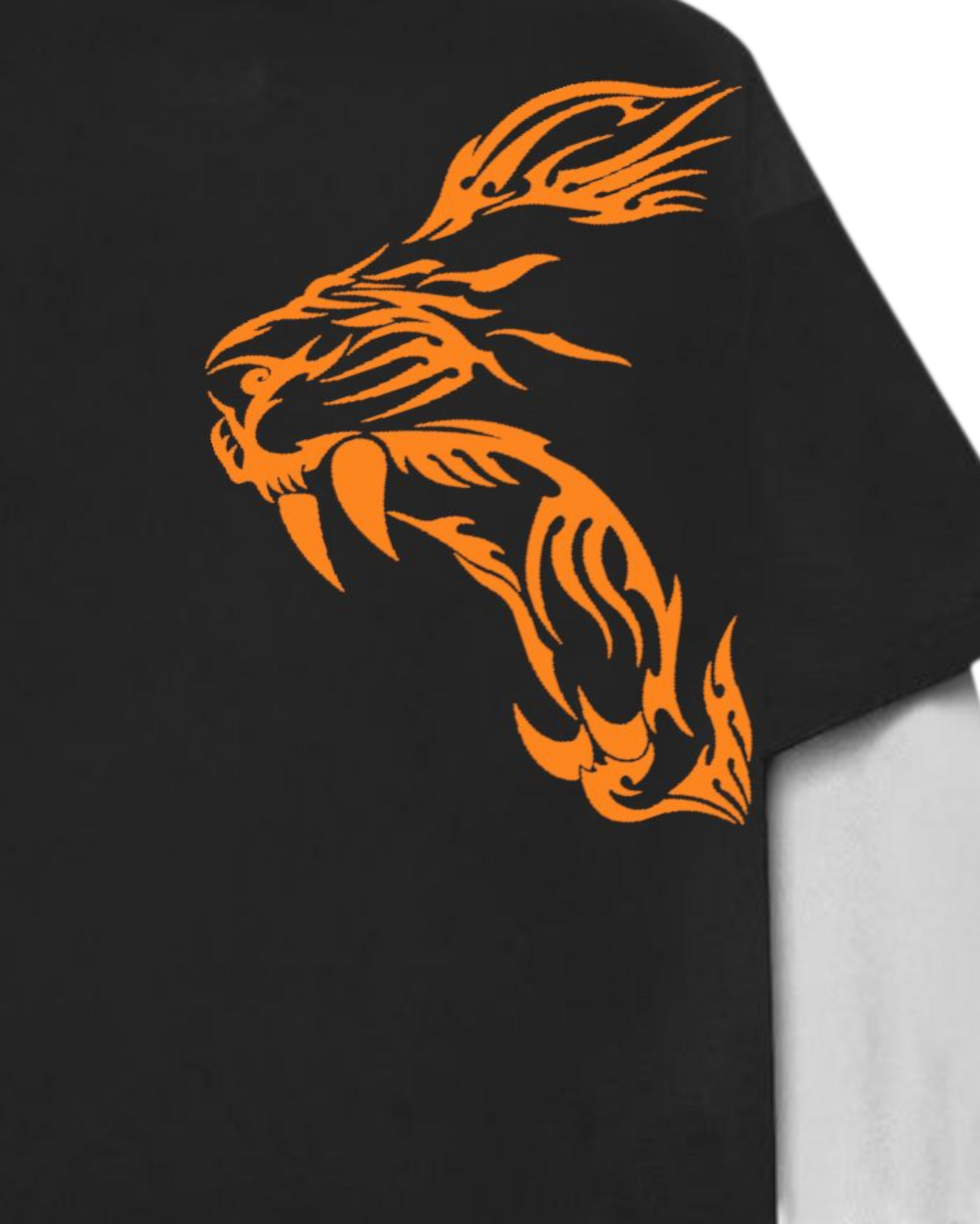 LION SCRATCH B&W Long Sleeve Heavy Weight T-shirt