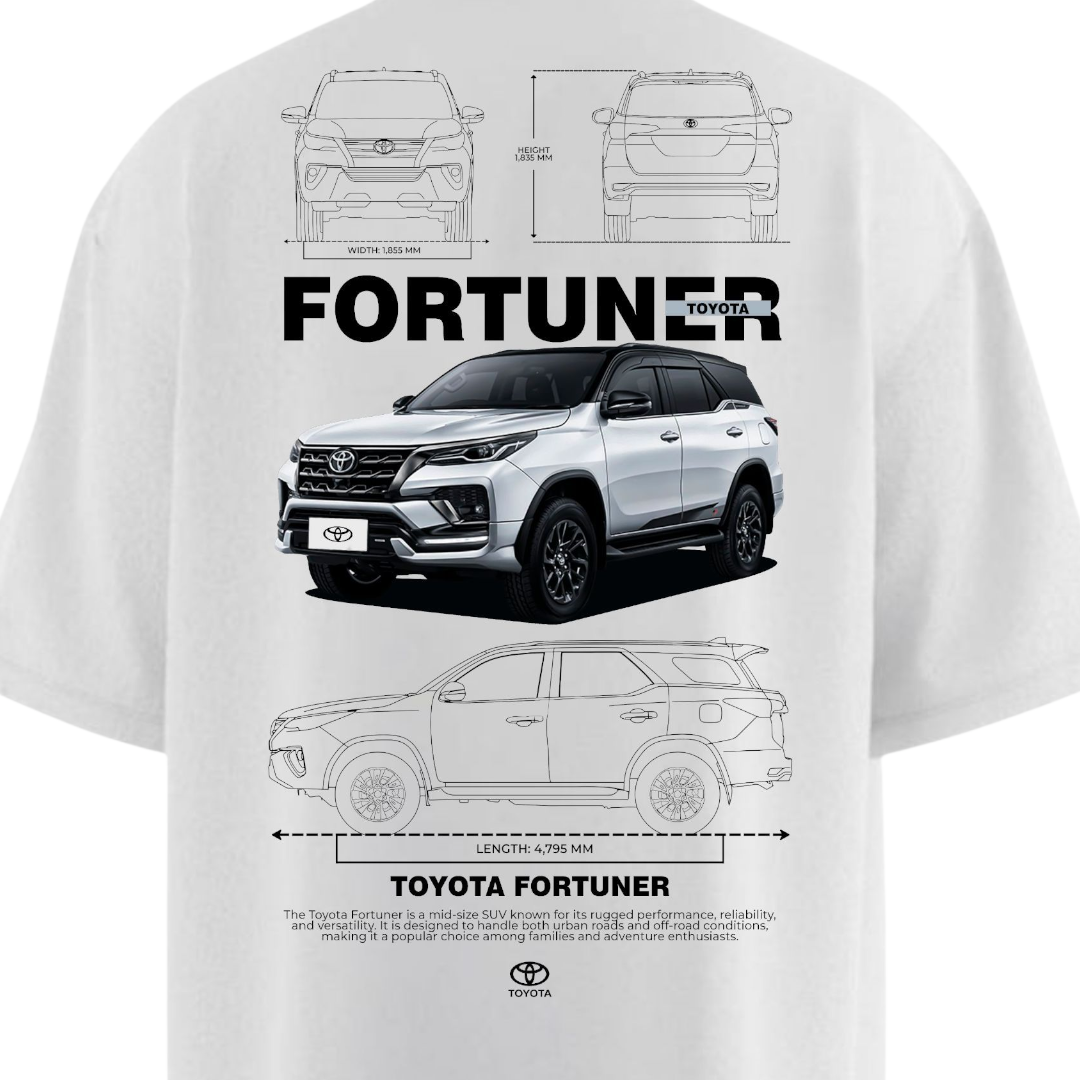 TOYOTA FORTUNER Heavy Weight Oversized T-shirt