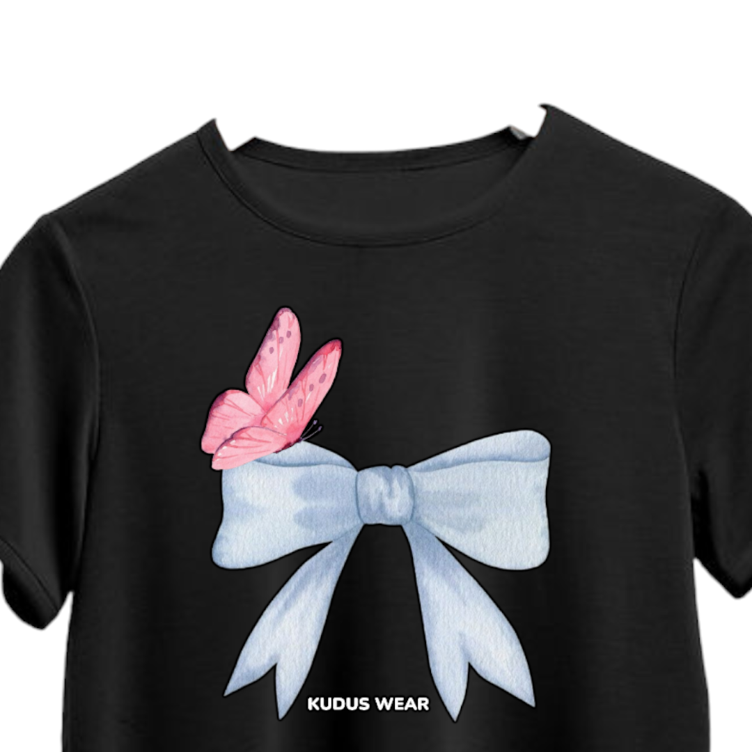 Ribbon Black Crop Top