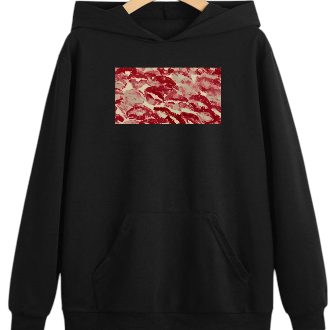 Black Hoodie // Kisses