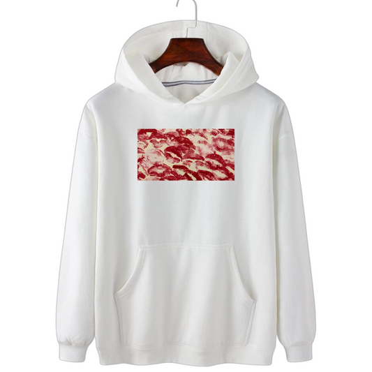 White Hoodie // Kisses