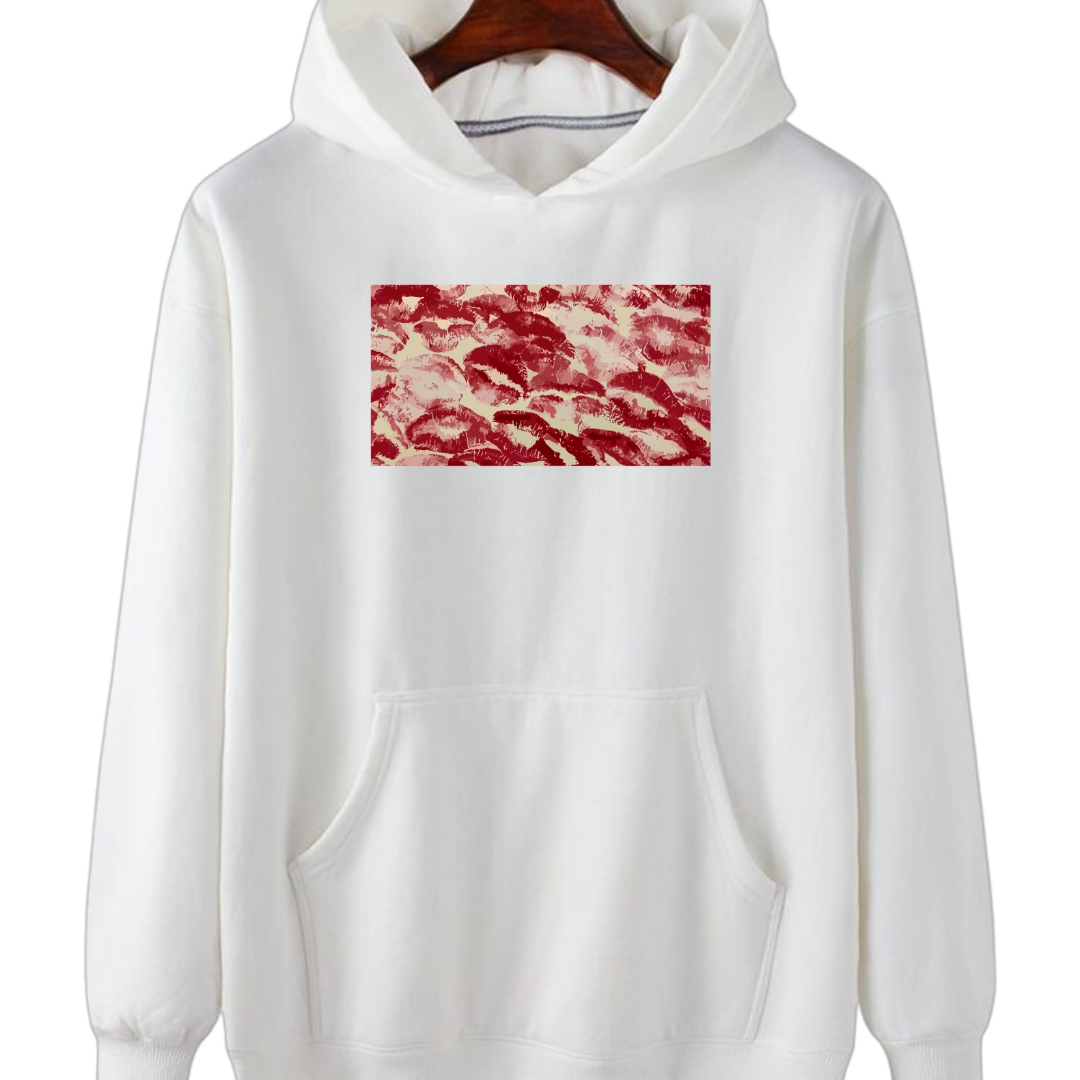 White Hoodie // Kisses