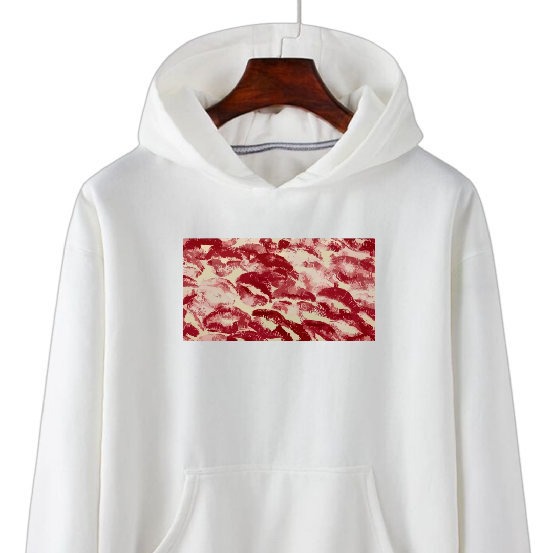 White Hoodie // Kisses