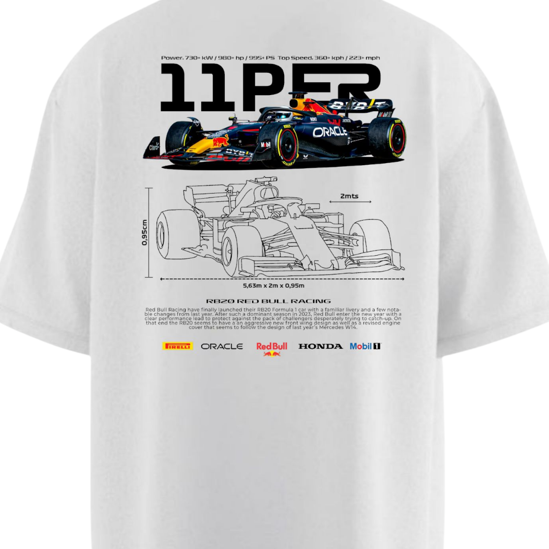 RB20 RACING Heavy Weight Oversized T-shirt