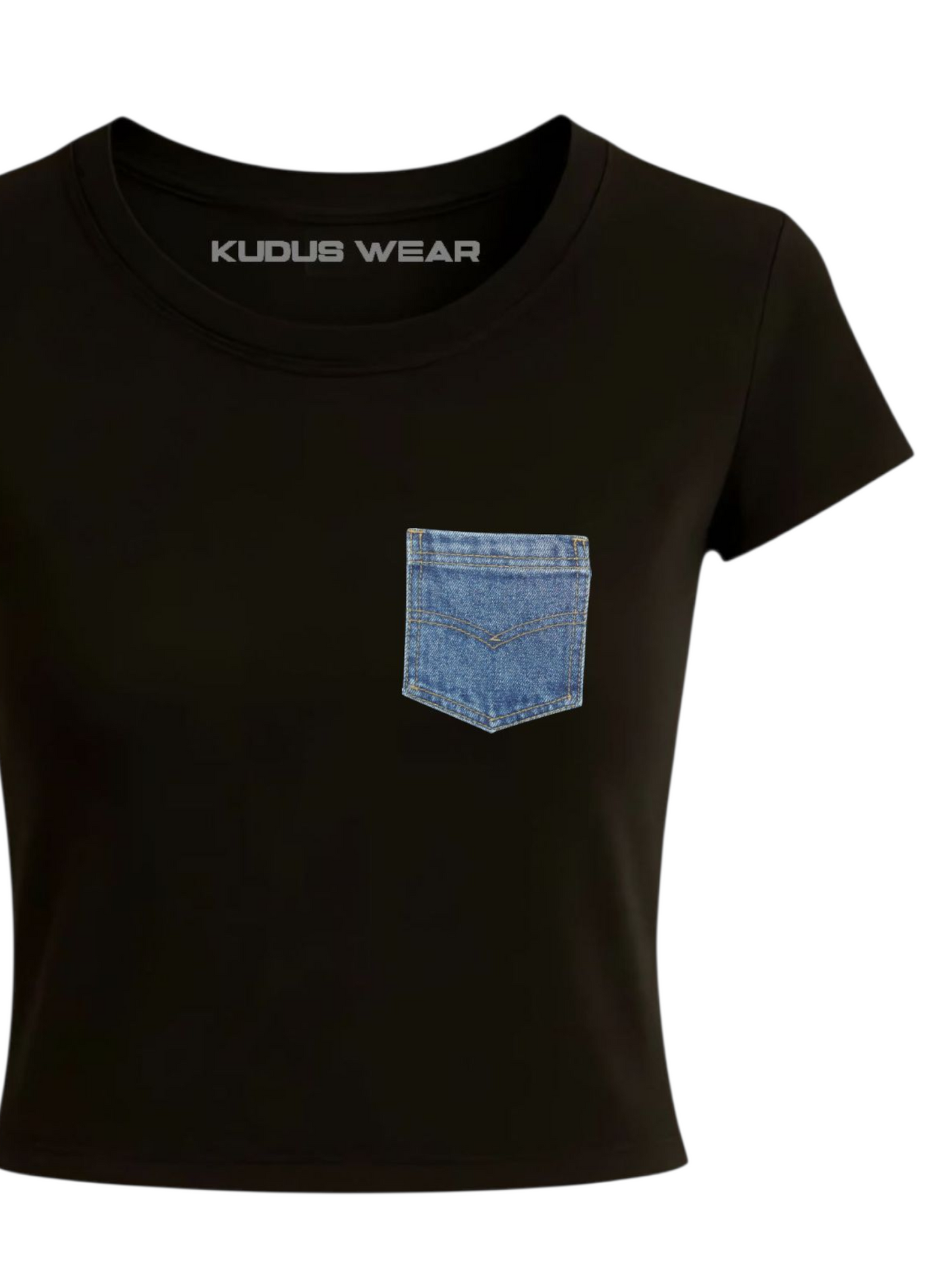 JEANS POCKET PRINT Crop Top