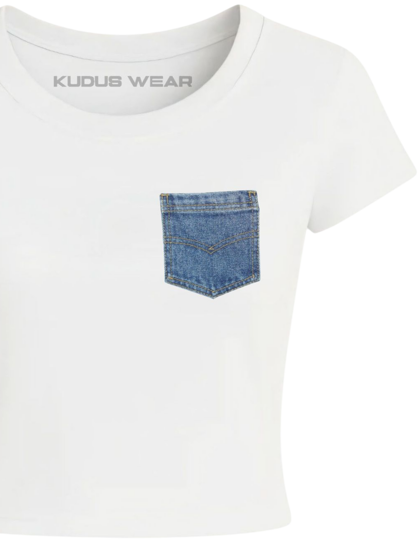 JEANS POCKET PRINT Crop Top