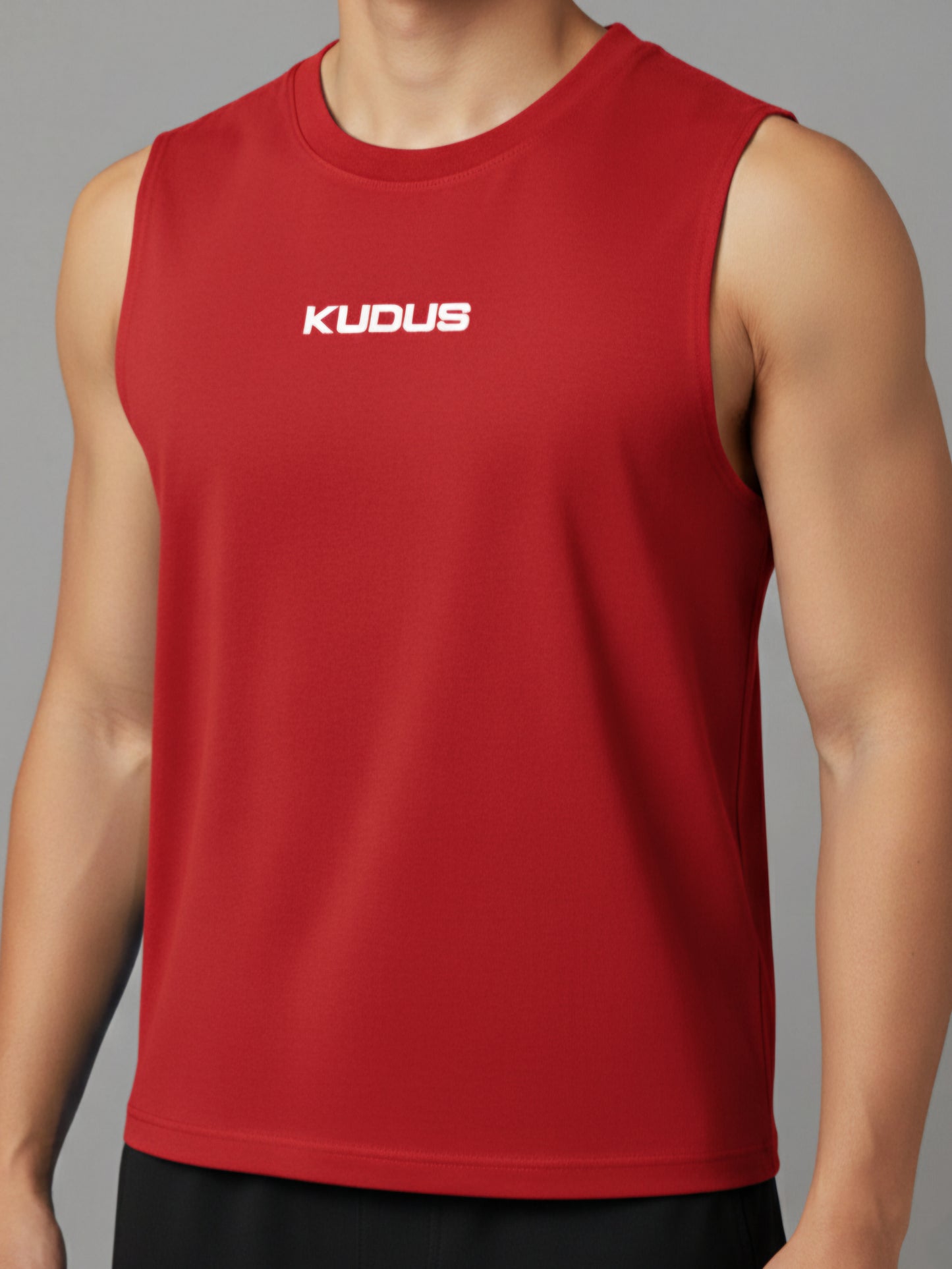 ULTRASOFT RED SLEEVELESS VESTS