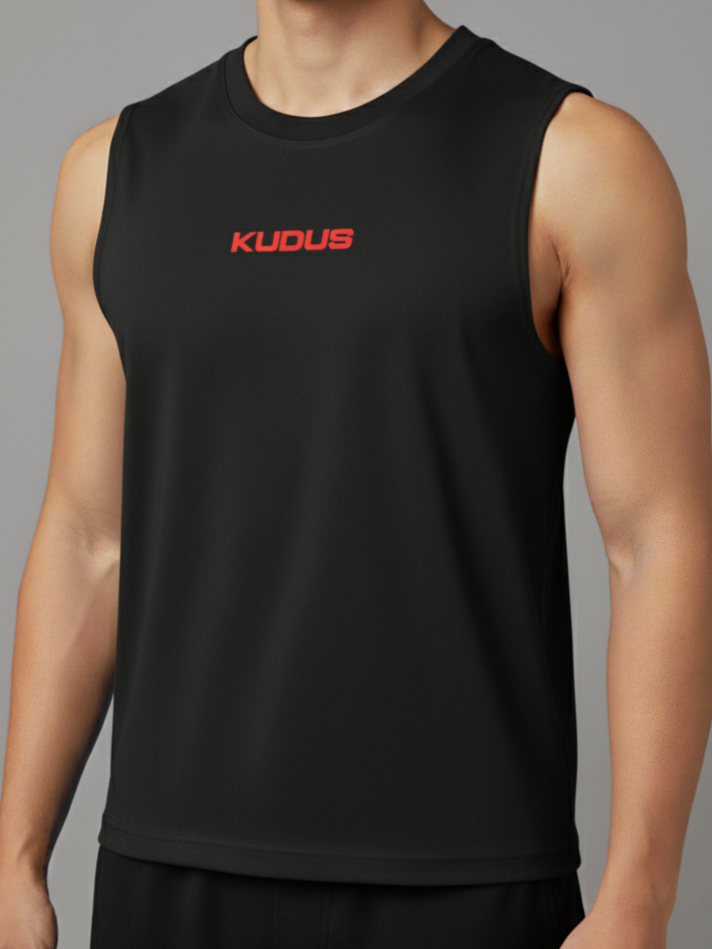 ULTRASOFT BLACK SLEEVELESS VESTS