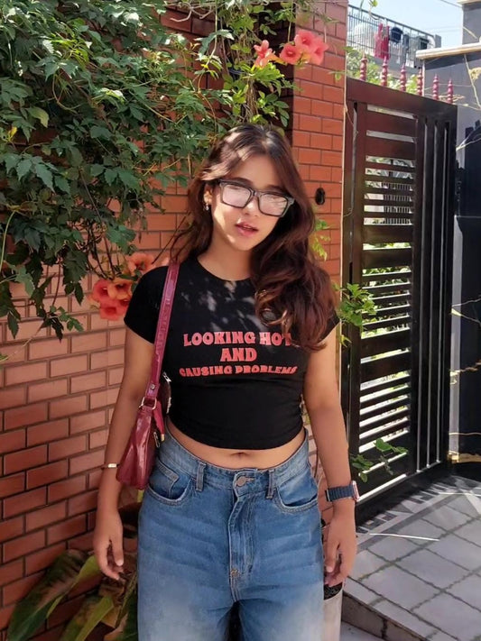 Looking Hot & Causing Problems Crop Top