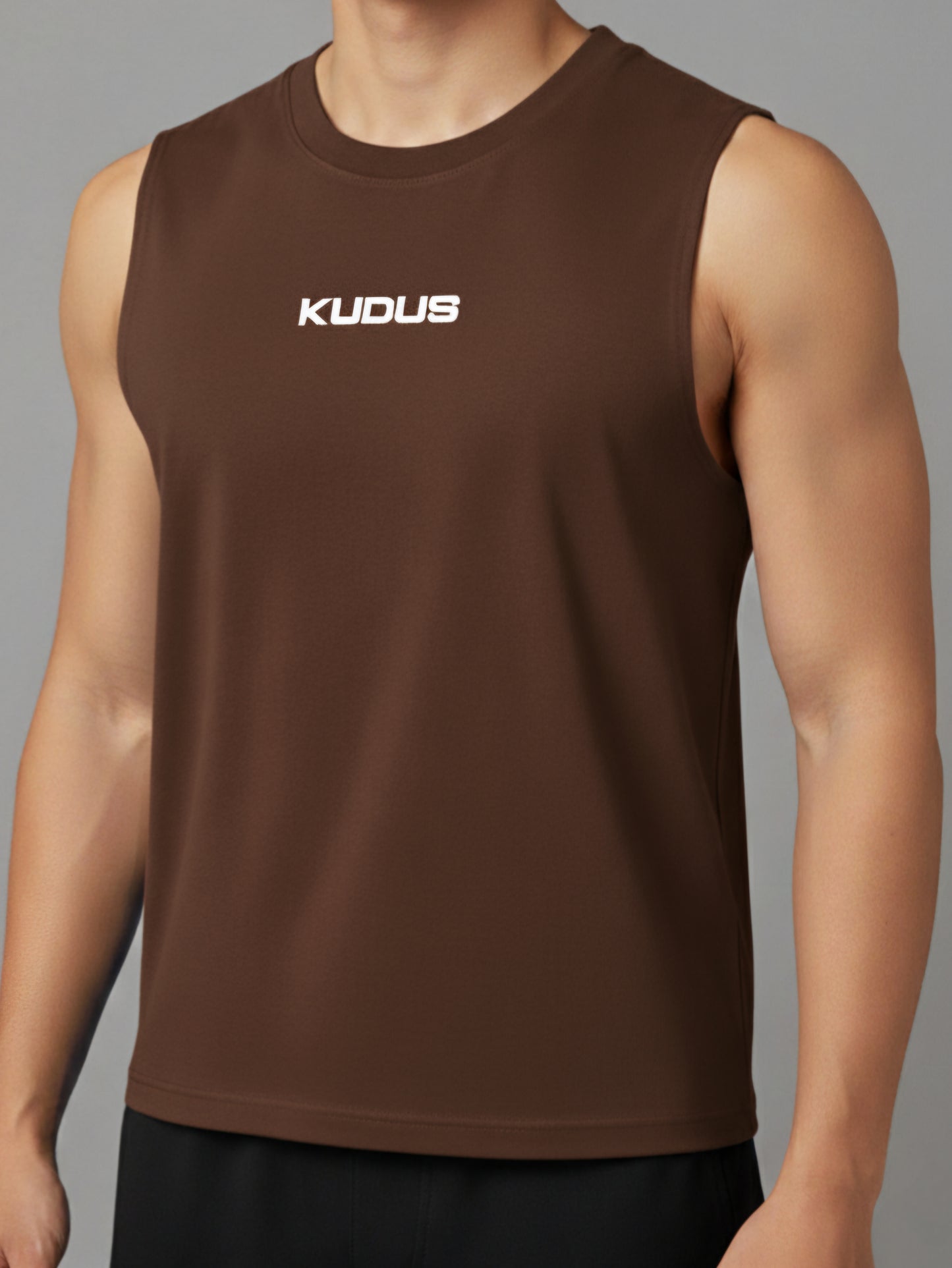 ULTRASOFT BROWN SLEEVELESS VESTS