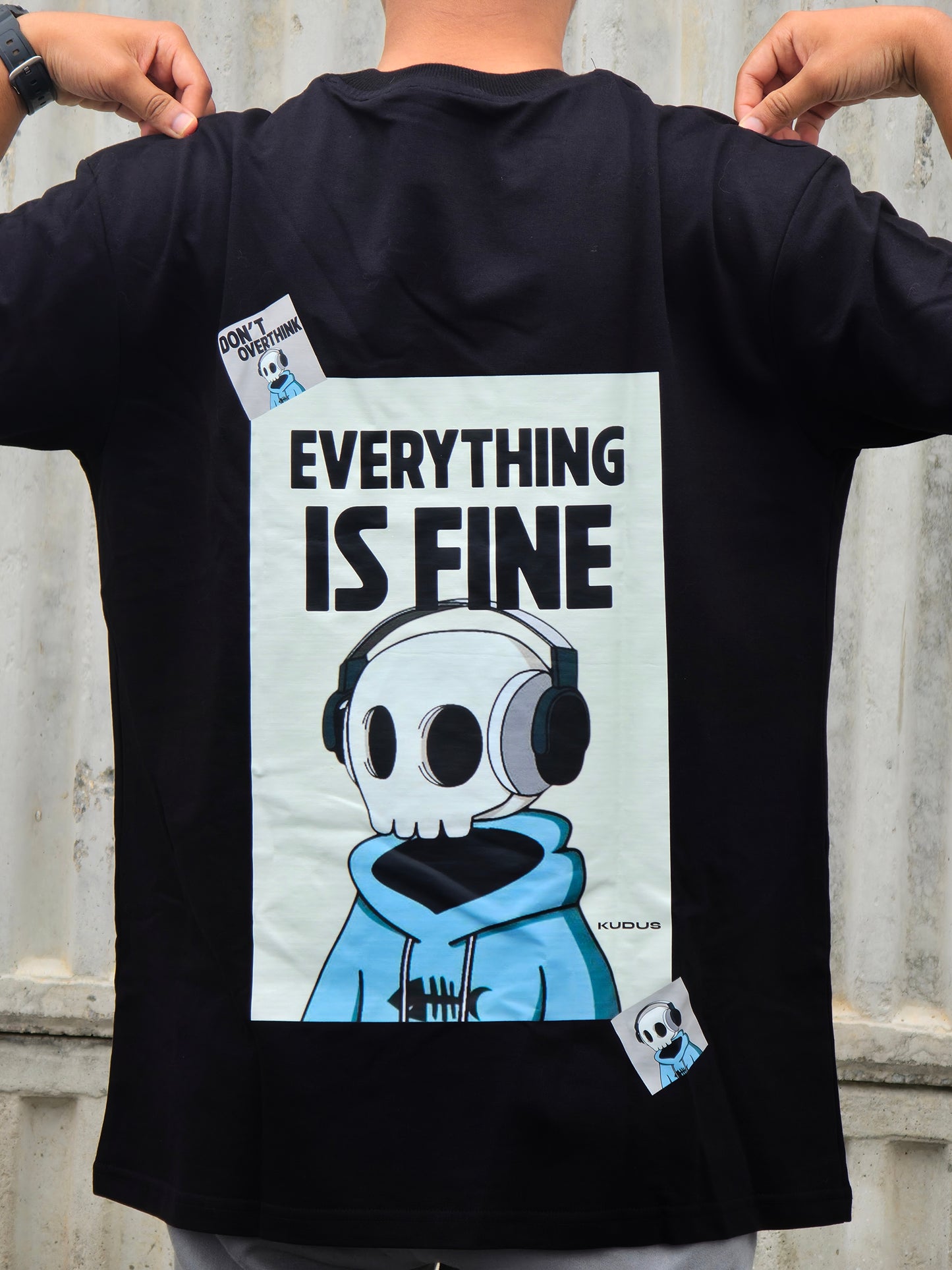 EVERYTHING IS FINE Heavy Weight Oversized T-shirt