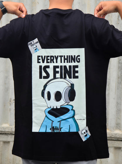 EVERYTHING IS FINE Heavy Weight Oversized T-shirt