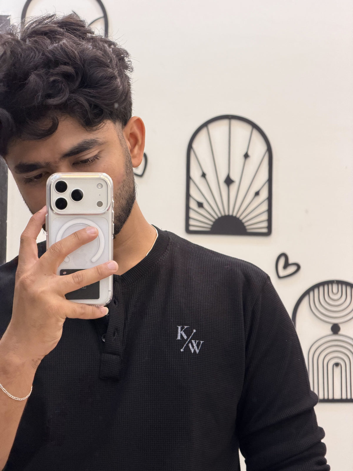 Glitched Kudus Henley Tee