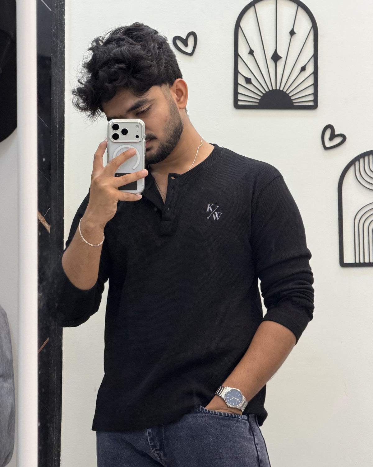 Glitched Kudus Henley Tee