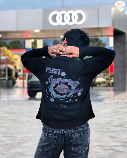 Flirt With the Universe Black Waffle Knit