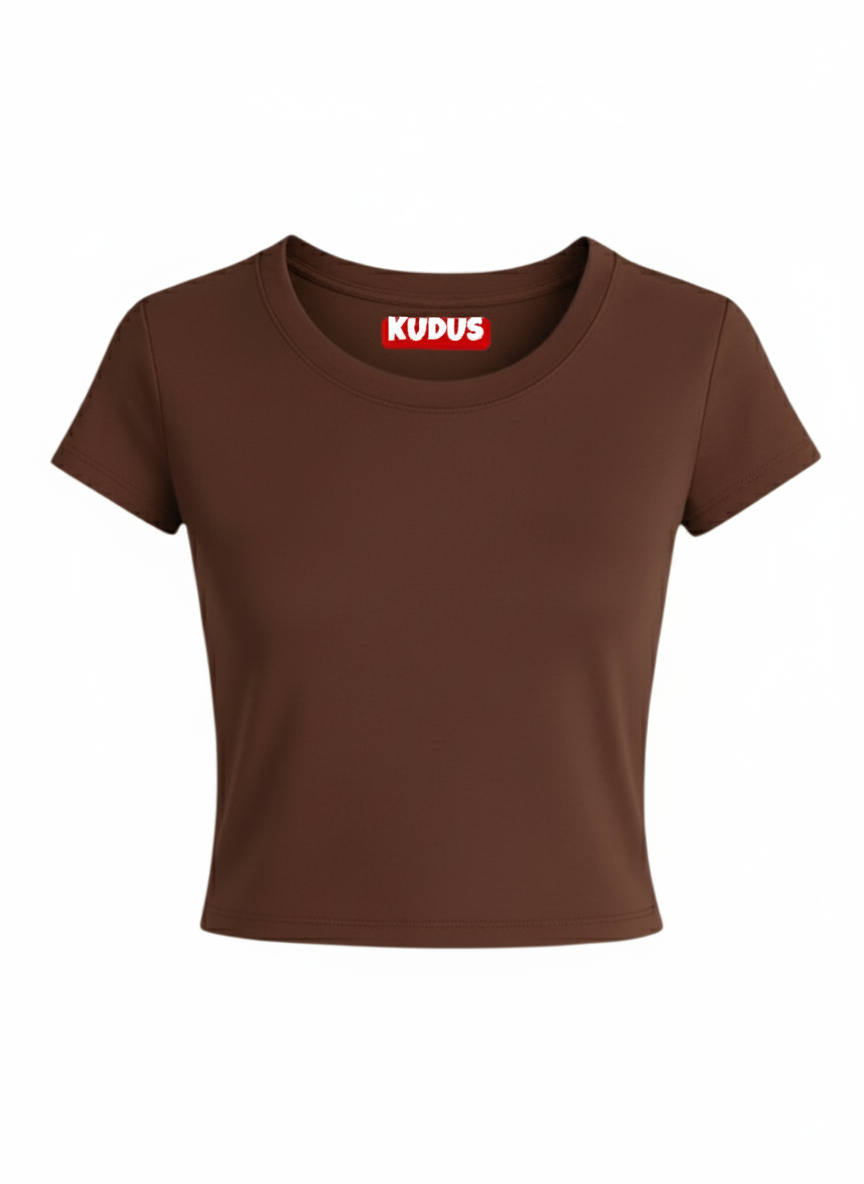 BASIC PLAIN SOLID EVERYDAY Baby Crop Top For Women