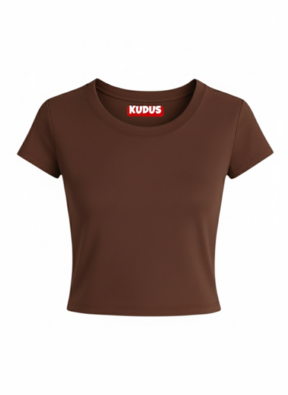 BASIC PLAIN SOLID EVERYDAY Baby Crop Top For Women