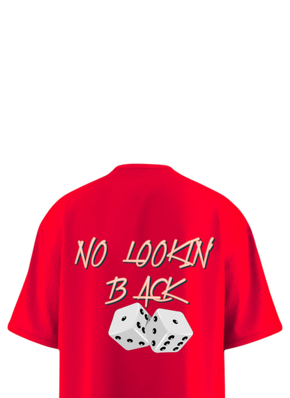 NO LOOKIN BACK Heavy Weight Oversized T-shirt