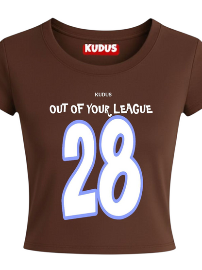 OUT OF YOUR LEAGUE Baby Crop Top For Women