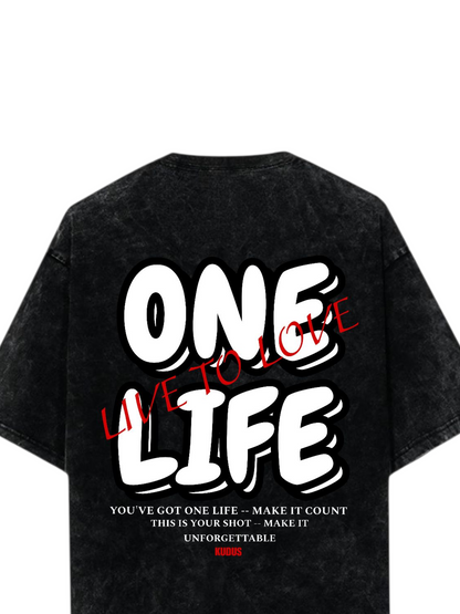 ONE LIFE Acid Wash Ultrasoft Oversized T-shirt