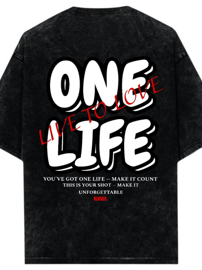 ONE LIFE Acid Wash Ultrasoft Oversized T-shirt
