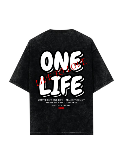 ONE LIFE Acid Wash Ultrasoft Oversized T-shirt