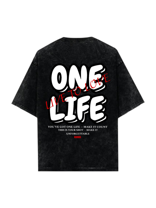 ONE LIFE Acid Wash Ultrasoft Oversized T-shirt