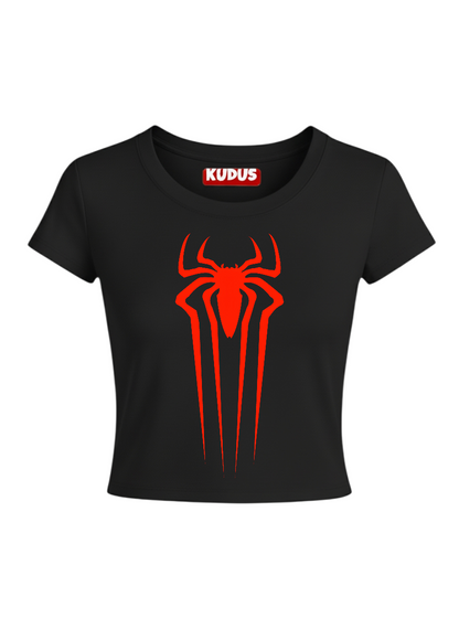 Spider Black Crop top