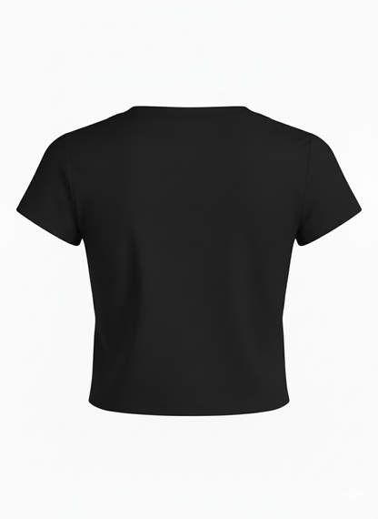 BASIC PLAIN SOLID EVERYDAY Baby Crop Top For Women