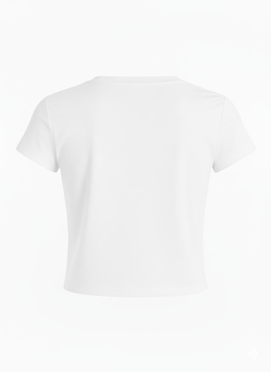 BASIC PLAIN SOLID EVERYDAY Baby Crop Top For Women