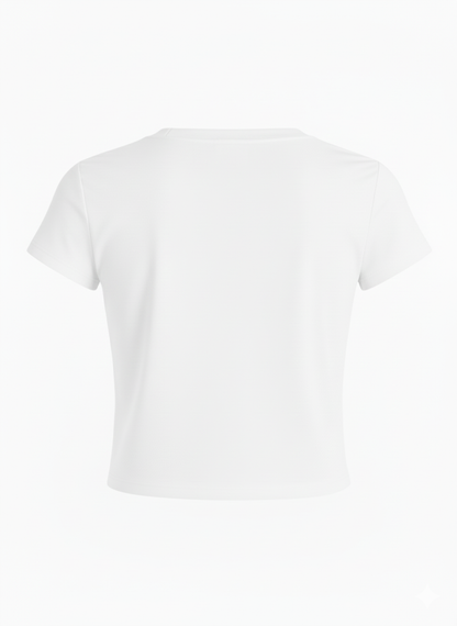 BASIC PLAIN SOLID EVERYDAY Baby Crop Top For Women