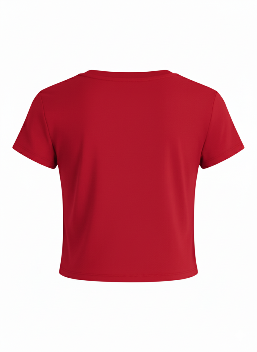 BASIC PLAIN SOLID EVERYDAY Baby Crop Top For Women