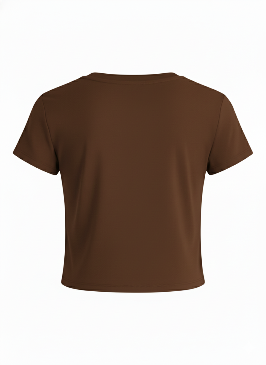 BASIC PLAIN SOLID EVERYDAY Baby Crop Top For Women