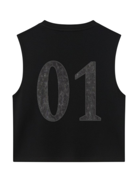 01 ULTRASOFT BLACK SLEEVELESS VESTS