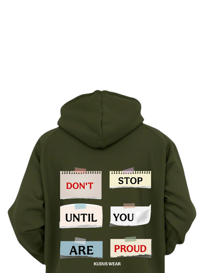 DON'T STOP UNISEX COMFY HOODIE