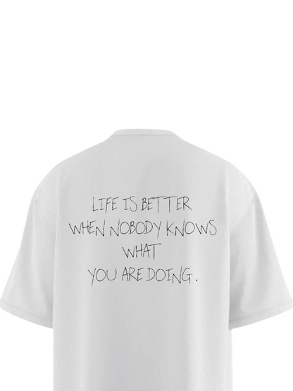 LIFE IS BETTER Heavy Weight Oversized T-shirt