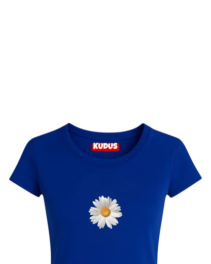 Aesthetic Royal Blue Baby Crop Top For Women